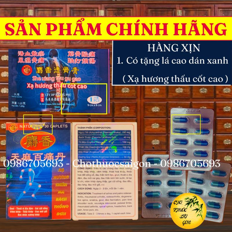 ( CAM KẾT HÀNG LOẠI 1 ) Xạ hương thiên ma bách thống đơn 30 Viên