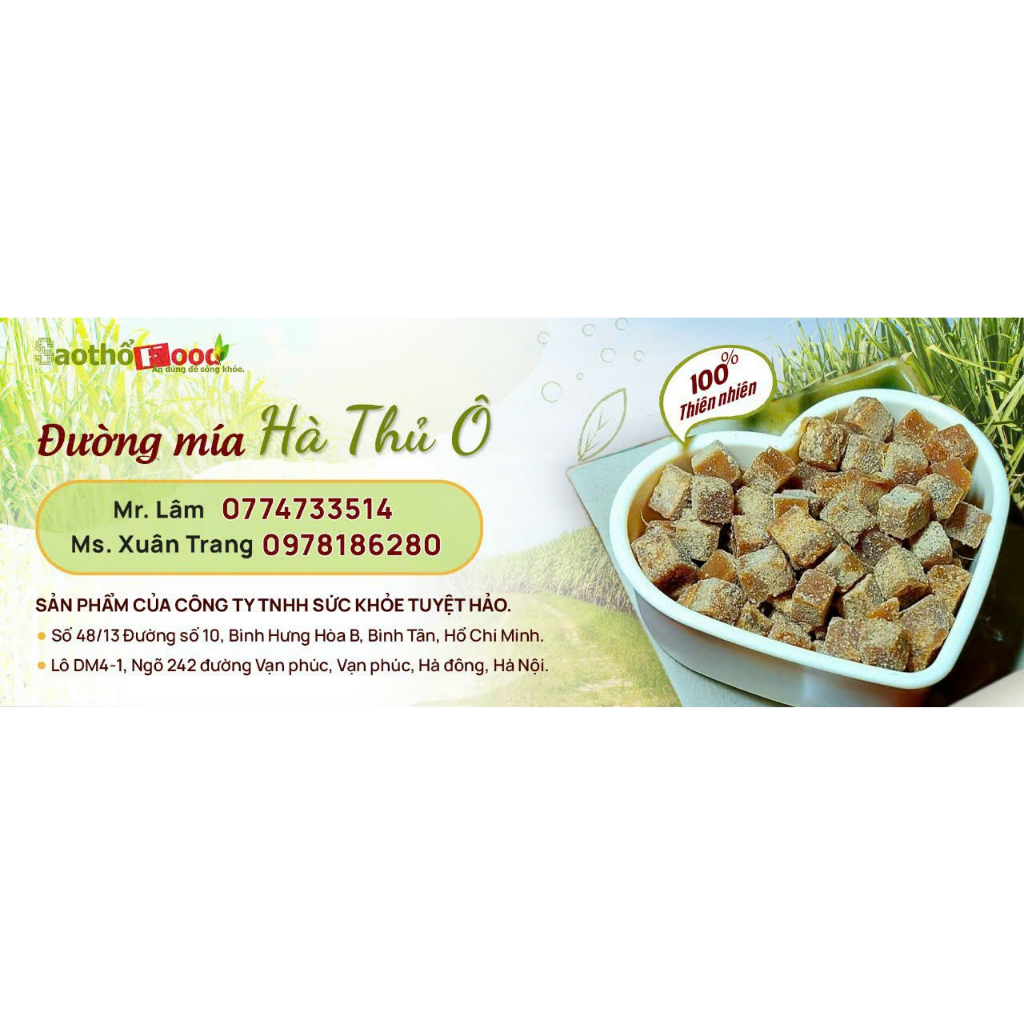 Đường mía hà thủ ô 1 kg túi thường