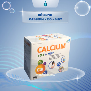 Viên uống calcium d3 mk7 - bổ sung canxi cho bà bầu, bổ sung canxi và vitamin d3, 100 viên