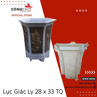 Khuôn đúc chậu cảnh, khuôn chậu lục giác ly 28