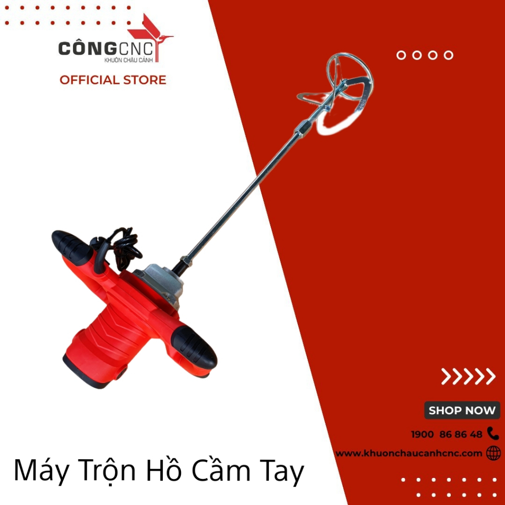 Máy Trộn Bê Tông Điện 2100W Máy Khuấy Trộn Bê Tông Cầm Tay Tốc Độ Cho Vữa Sơn Bùn Vữa 800 Vòng/phút Phích Cắm EU