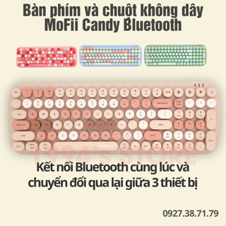 MoFii Candy BT Bluetooth - Combo bàn phím và chuột không dây giả cơ MoFii Mixed Bluetooth - Kết nối 3 thiết bị cùng lúc