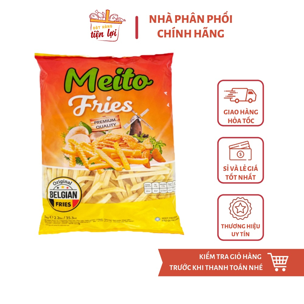 Khoai tây chiên Meito cắt thẳng 7mm túi 1KG