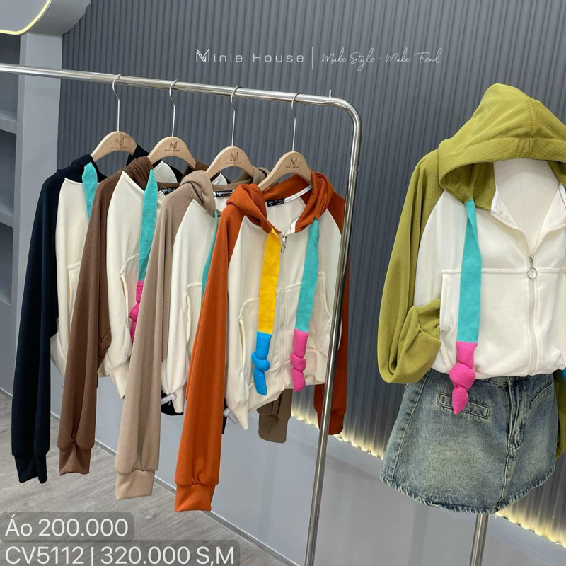 Áo Khoác Thun Gân Len Tăm Phối Màu Dây To Cầu Vòng Quảng Châu Mịn Mát Tôn Dáng