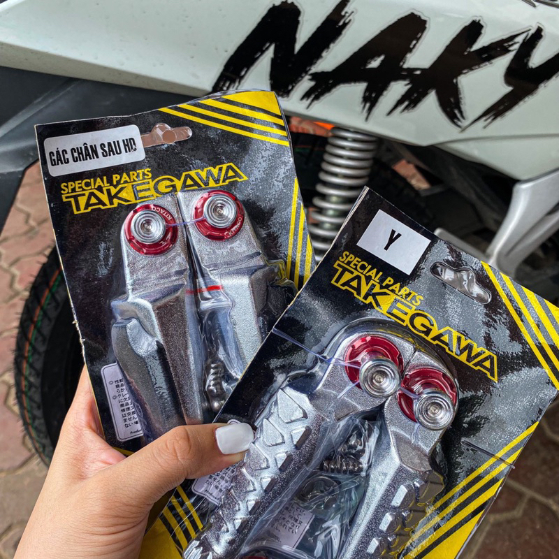 GÁC CHÂN TAKEGAWA NHÔM CNC  CHO TẤT CẢ CÁC DÒNG XE