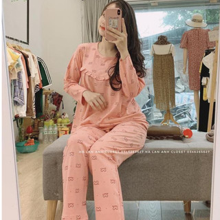 Bộ Gấu Dài Mặc Bầu Và Sau Sinh Free Size 40-75kg
