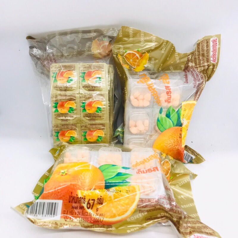 KẸO CAM VITAMIN C THÁI LAN VỈ 24 HỘP