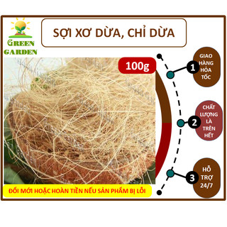 Chỉ xơ dừa, sợi xơ dừa. Giá thể trồng lan, tạo lớp phủ bể mặt cây trồng