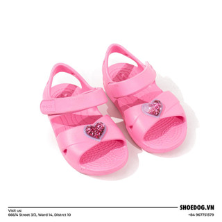 Crocs trẻ em Crocs Isabella Sandal màu hồng trái tim