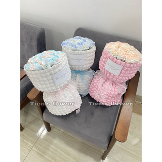 Bó hoa sáp 20 bông - 25 bông vải xốp dễ thương