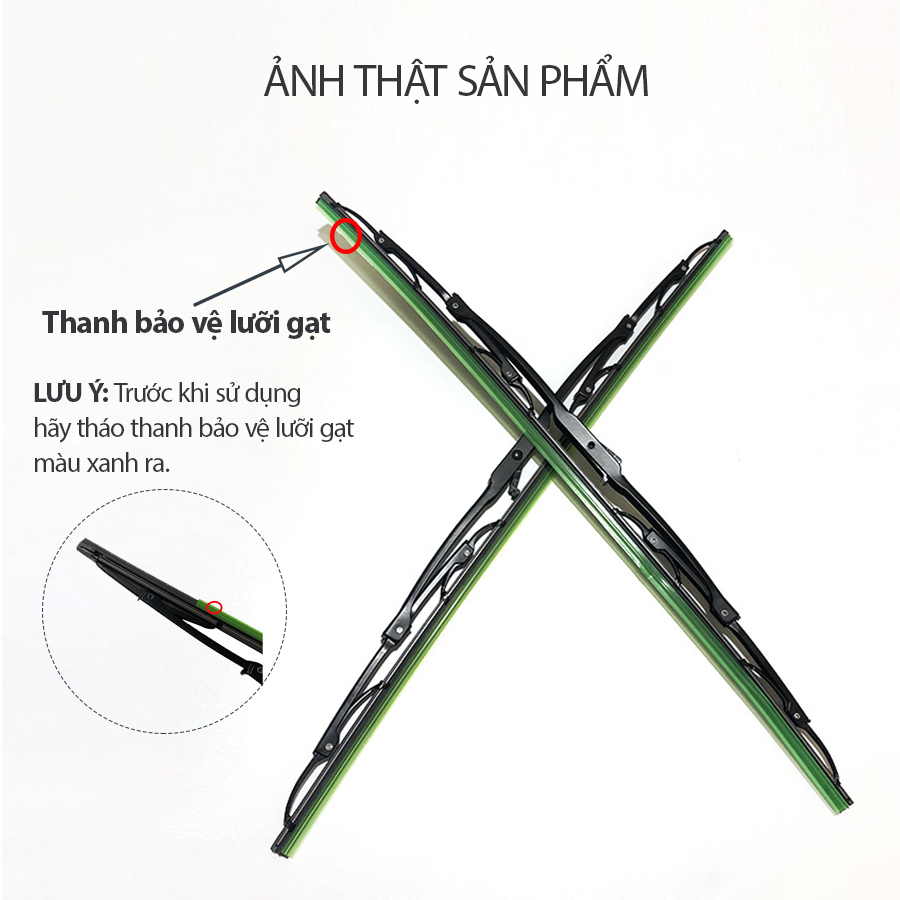 Gạt mưa ô tô Hyundai Kona thanh gạt kính nước mưa oto xe hơi khung xương sắt lưỡi silicon - thương hiệu VTS