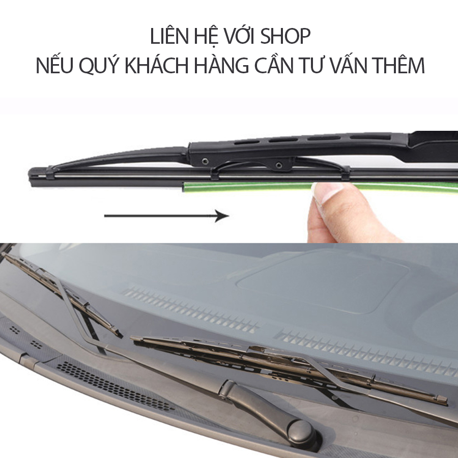 Gạt mưa ô tô Hyundai Kona thanh gạt kính nước mưa oto xe hơi khung xương sắt lưỡi silicon - thương hiệu VTS