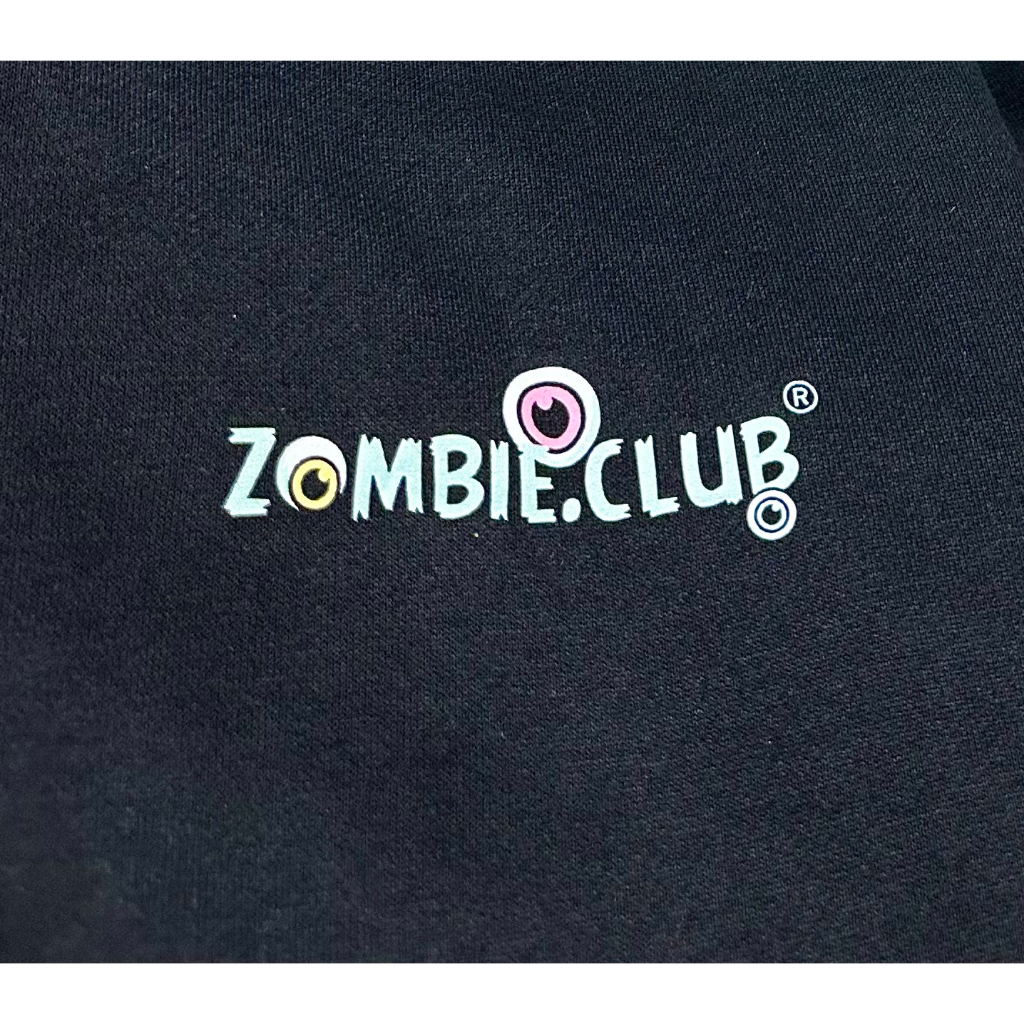Áo hoodie zip Zombie Club Cream Donut Typo form rộng unisex nam nữ vải nỉ bông cao cấp dày mịn không đổ lông HZB09