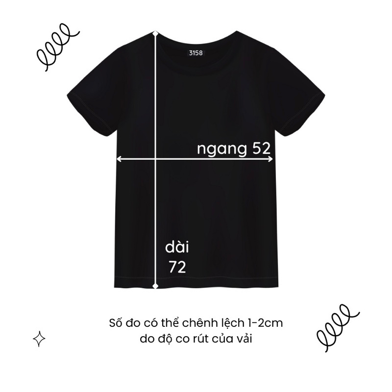 Áo phông cotton unisex, áo thun cotton 3158