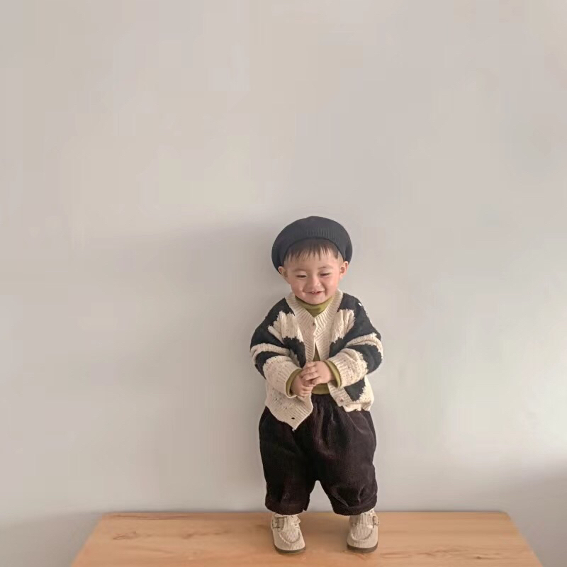 Mũ nồi len trơn phong cách hàn quốc đáng yêu cho bé