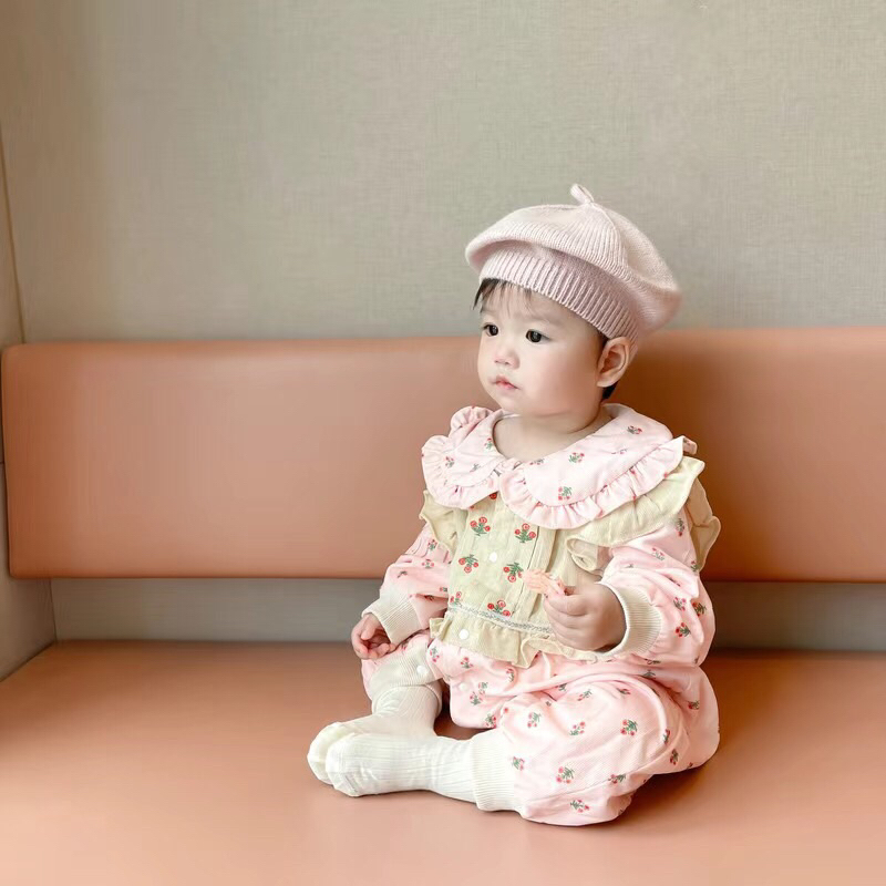 Mũ nồi len trơn phong cách hàn quốc đáng yêu cho bé