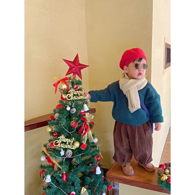 Mũ nồi len trơn phong cách hàn quốc đáng yêu cho bé