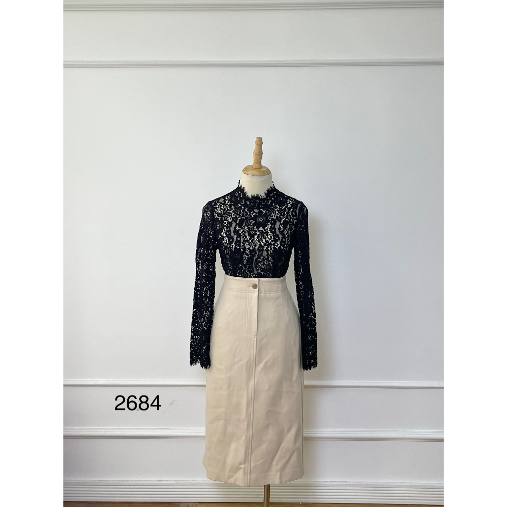 CV2684 New nguyên tag Chân váy NỘI ĐỊA HÀN Hàng hiệu chính hãng thời trang nữ màu kem freesize thanh lý ký gửi
