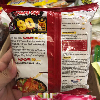 (GÓI LẺ) MÌ KOKOMI 90 TÔM CHUA CAY (Gói 90G)
