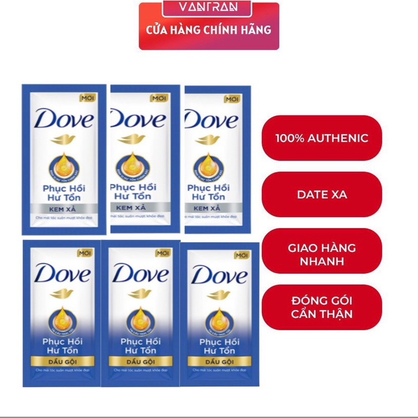 Dây 10 gói Dầu Gội Dove Gói Các Loại