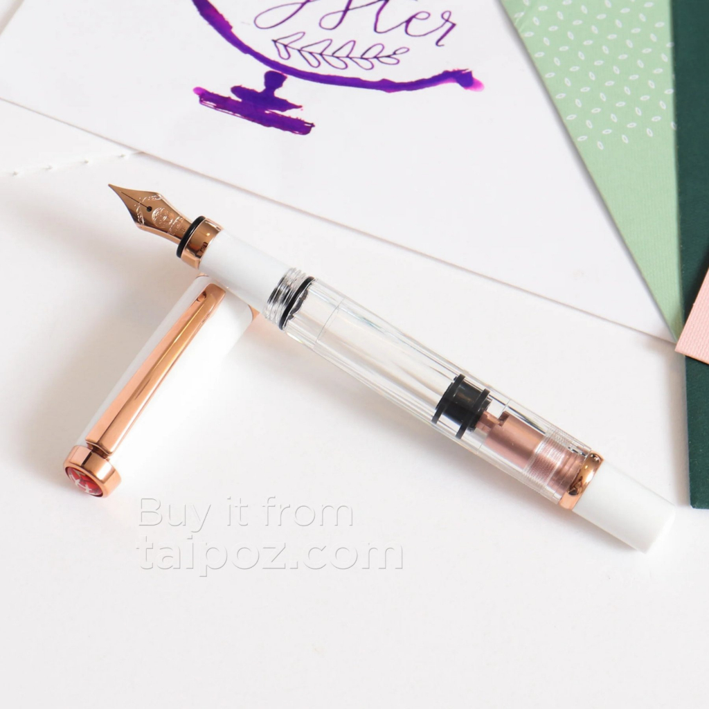 - BÚT MÁY TWSBI DIAMOND 580AL WHITE ROSEGOLD II