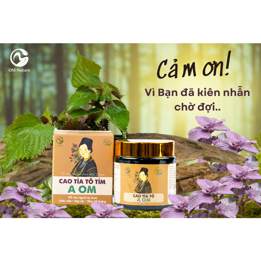 Cao Tía Tô Tím A Om Sáng Đẹp Da, Giảm Thâm Nám, Thải Độc 120G