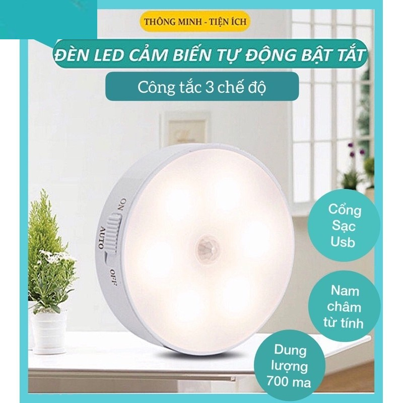 Đèn Cảm Ứng Thông Minh Có Công Tắt, Đèn Led Dán Tường Không Dây