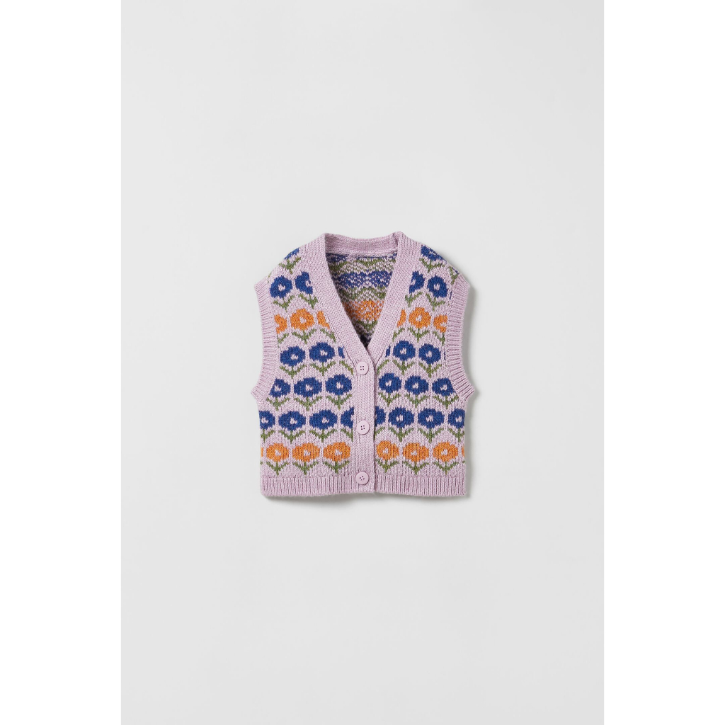 Áo khoác Za.ra họa tiết cưng iu cho bé gái size 3-4Y