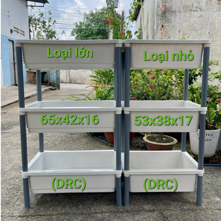Bộ khay nhựa 3 tầng nuôi cá màu trắng lớn