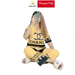 Đồ bộ nữ mặc nhà ANH MỸ pijama chất liệu lụa mango bigsize 60-75kg thiết kế 5D  tay ngắn quần dài  SP0100 official.anhmy