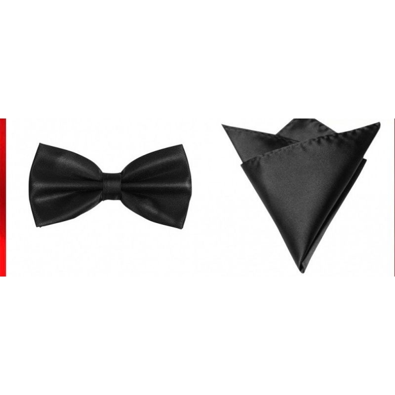 Phụ Kiện Vest Cummerbund - Đai Quấn Eo Vest màu đen- nơ- khăn bỏ túi