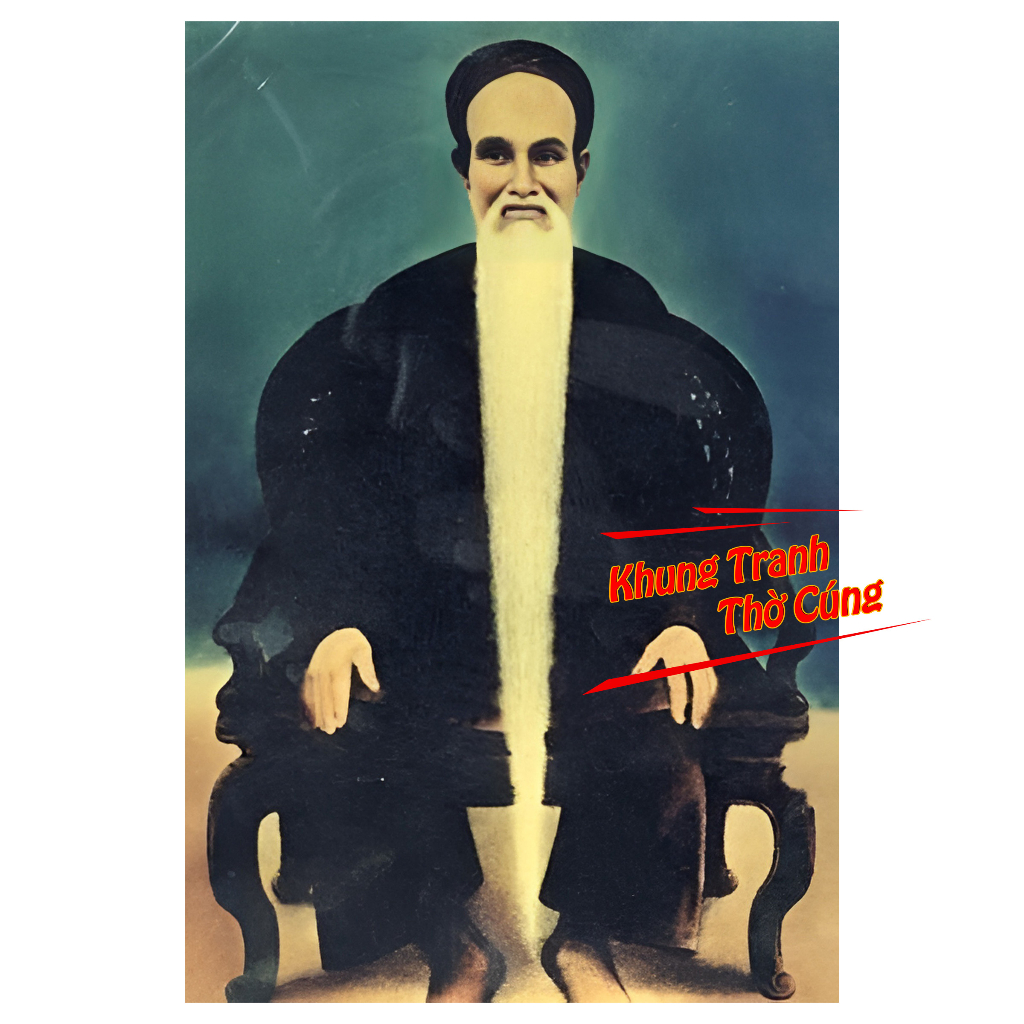 Hình thờ, Tranh treo, để bàn, Phật Thầy Tây An và đạo Bửu Sơn Kỳ Hương+ gồm Khung + ép plastic đầy đủ kích thước