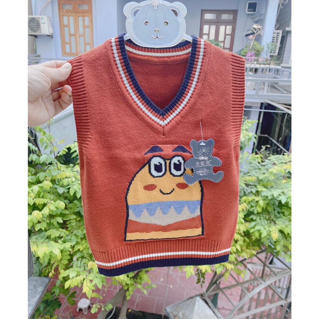 Áo Gile len dày dặn, không bai gião cho bé