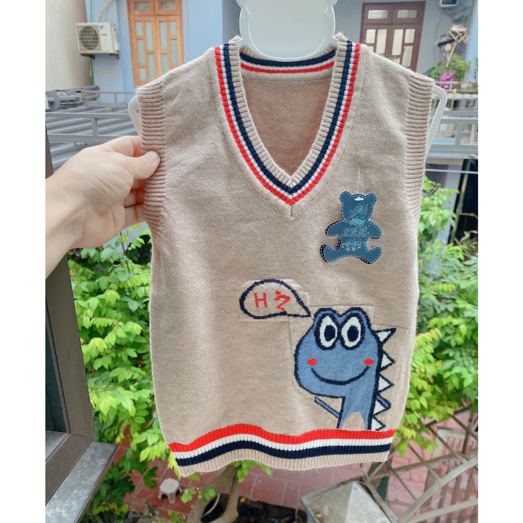 Áo Gile len dày dặn, không bai gião cho bé