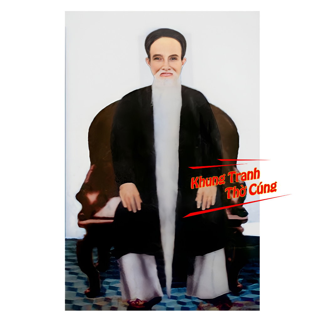 Hình thờ, Tranh treo, để bàn, Phật Thầy Tây An và đạo Bửu Sơn Kỳ Hương+ gồm Khung + ép plastic đầy đủ kích thước