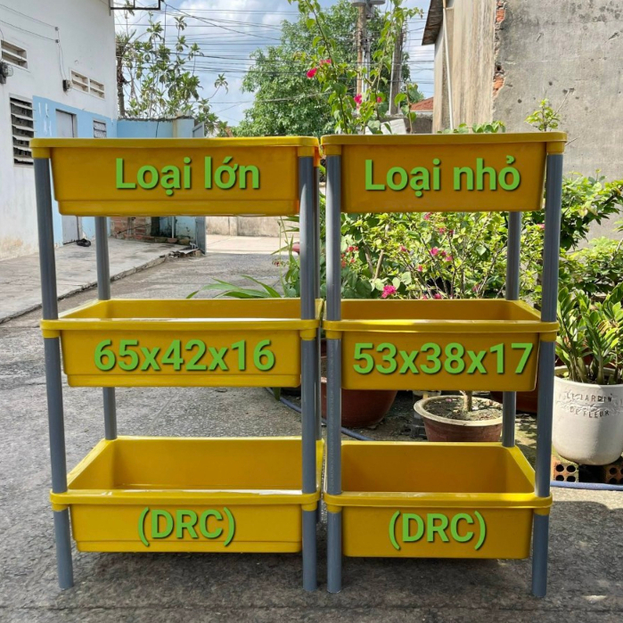 Bộ khay 3 tầng nuôi cá màu vàng loại nhỏ