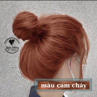 Thuốc nhuộm tóc , thuốc nhuộm tóc tại nhà  Màu CAM CHÁY tặng kèm OXY trợ nhuộm và gang tay