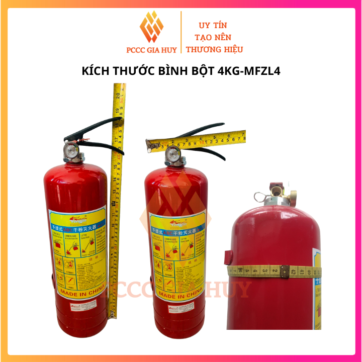 Bình cứu hỏa ,bình chữa cháy xách tay dạng bột ABC 4kg có tem kiểm định chất lượng, bình chữa cháy gia đình