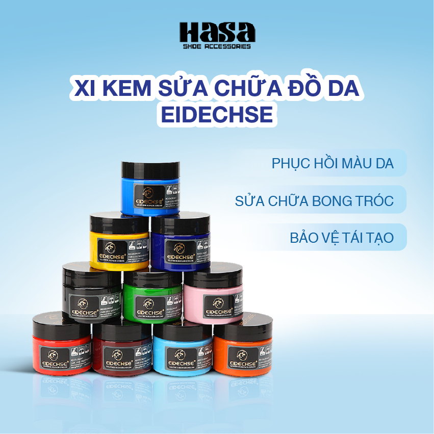 Xi kem đánh giày, chuyên sửa chữa vết bong tróc cho túi ví, áo, ghế da EIDECHSE chính hãng (50ml) (XDG08)