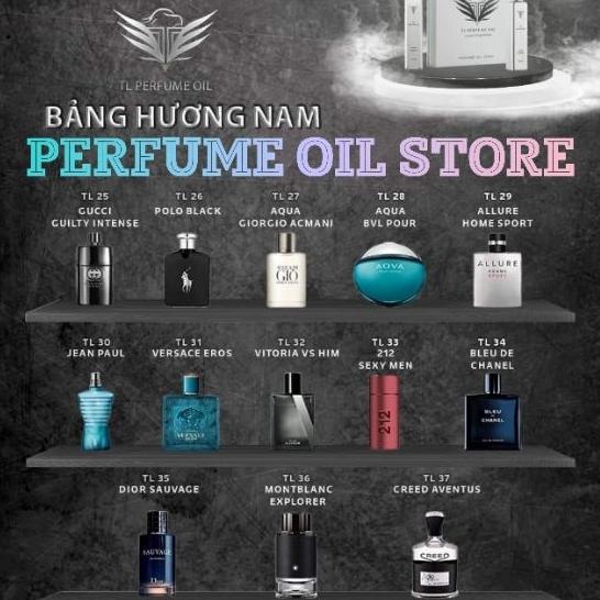 Bộ Tester 37 Mùi Hương TL PERFUME OIL 37 Lọ 1ml - Chính Hãng , Sang Trọng , Quyến Rũ , Gợi Cảm , Lưu Hương Bền Bỉ