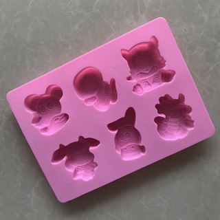 Khuôn silicon 12 con giáp 3d (mỗi khuôn có 6 con)
