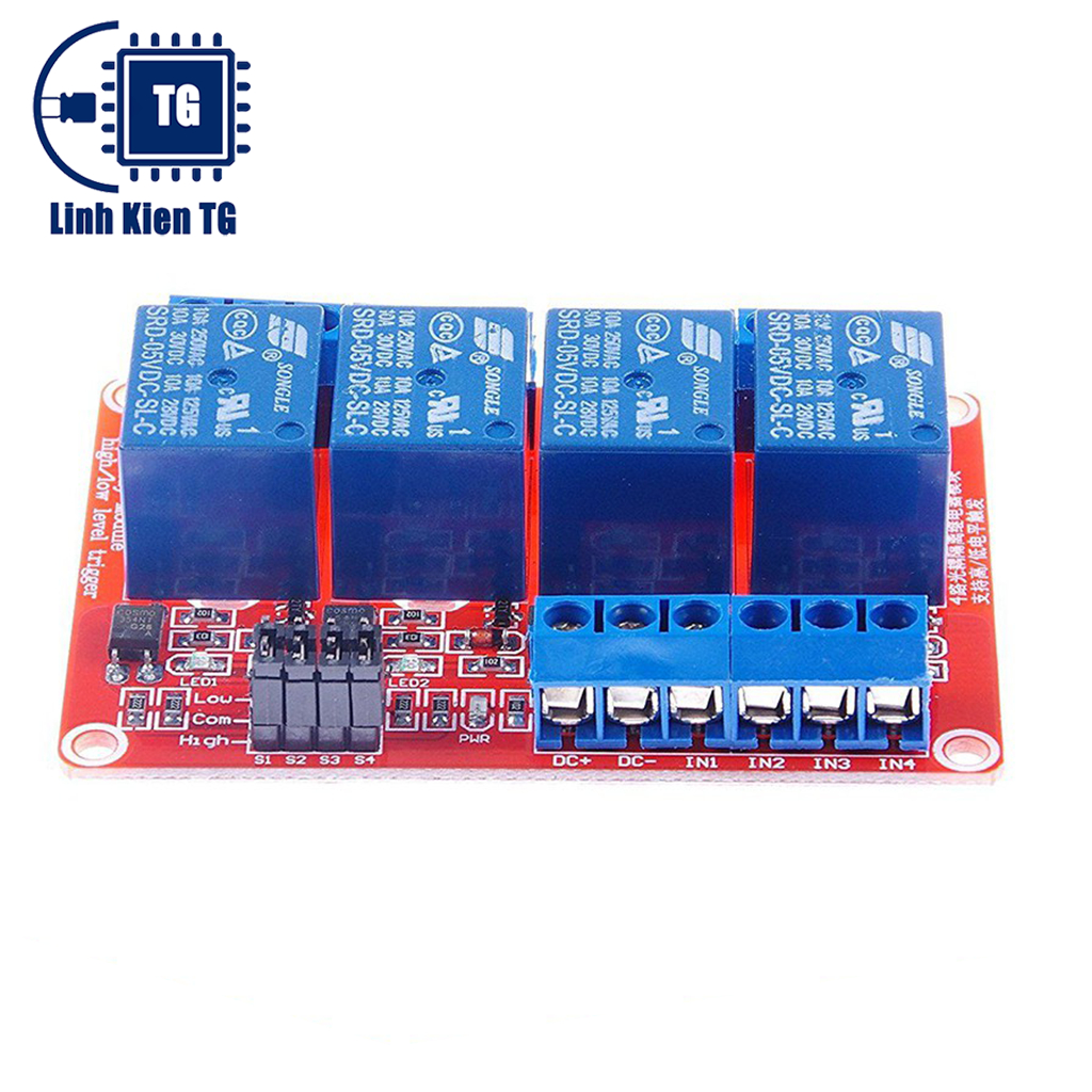 Module Relay 5V 12V 24VDC 1/2/4 Kênh High / Low