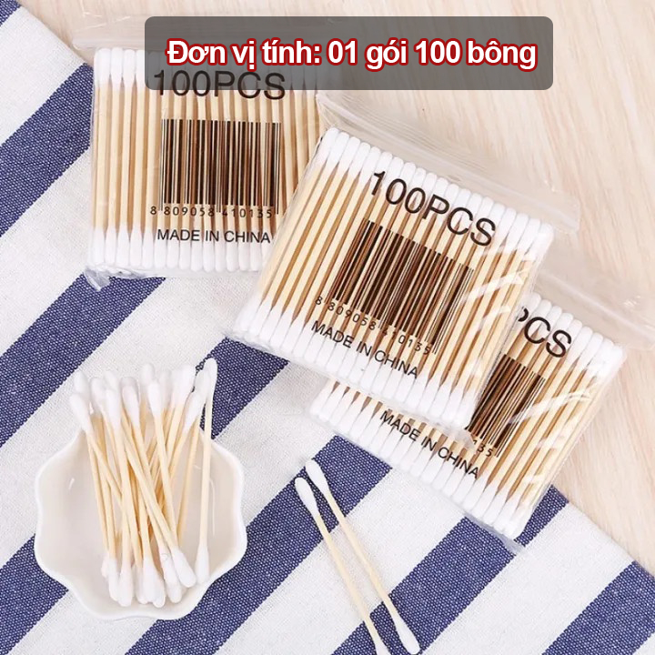 Hộp bông ngoáy tai 2 đầu 200 cái