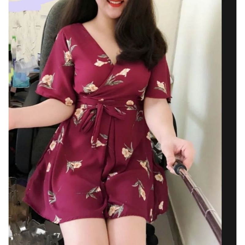 jum hoa giả váy dáng xòe