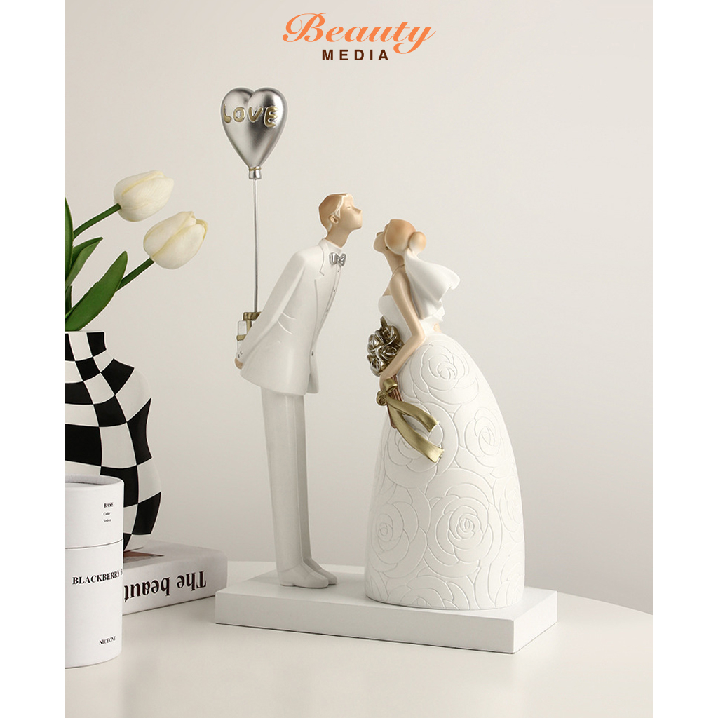 QUÀ CƯỚI CAO CẤP - Đèn Ngủ Lãng Mạn Phong Cách Châu Âu Tượng Cô Dâu Chú Rể - Đèn trang trí, đèn bàn, đèn decor, đèn cưới