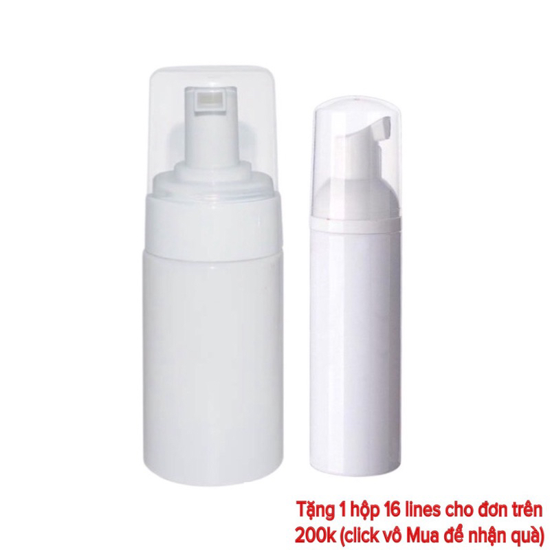 Vỏ chai tạo bọt không tem vệ sinh mi 60ml - 100ml (dụng cụ nối mi)