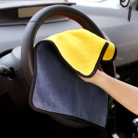 Khăn Lau Rửa Xe Ô Tô Microfiber Siêu Thấm Hút, Lau Bếp, Lau Kính Chuyên Hụng 2 Mặt Cao Cấp