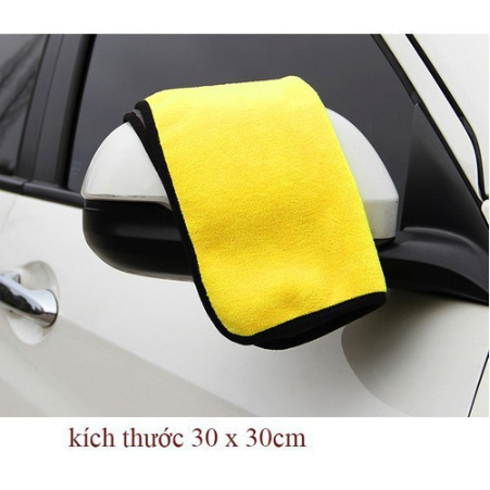 Khăn Lau Rửa Xe Ô Tô Microfiber Siêu Thấm Hút, Lau Bếp, Lau Kính Chuyên Hụng 2 Mặt Cao Cấp