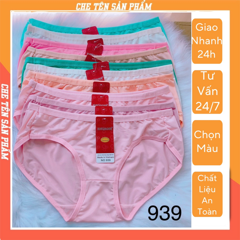 quần lót nữ thun lạnh kiểu trơn đơn giản size 45-60kg