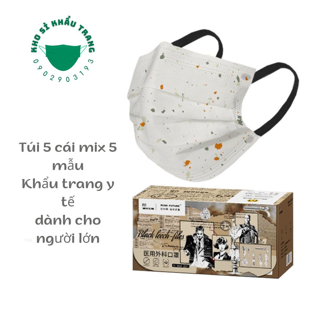 Khẩu trang y tế hoạ tiết dành cho người lớn mã K241